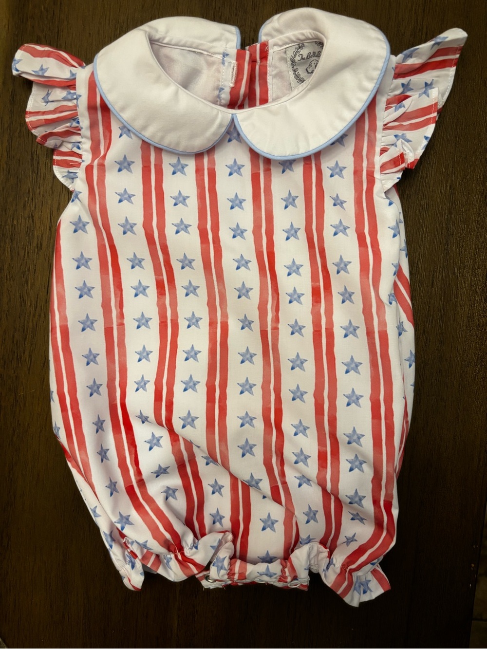 Red & Blue Star Stripe Peter Pan Collar One-Piece